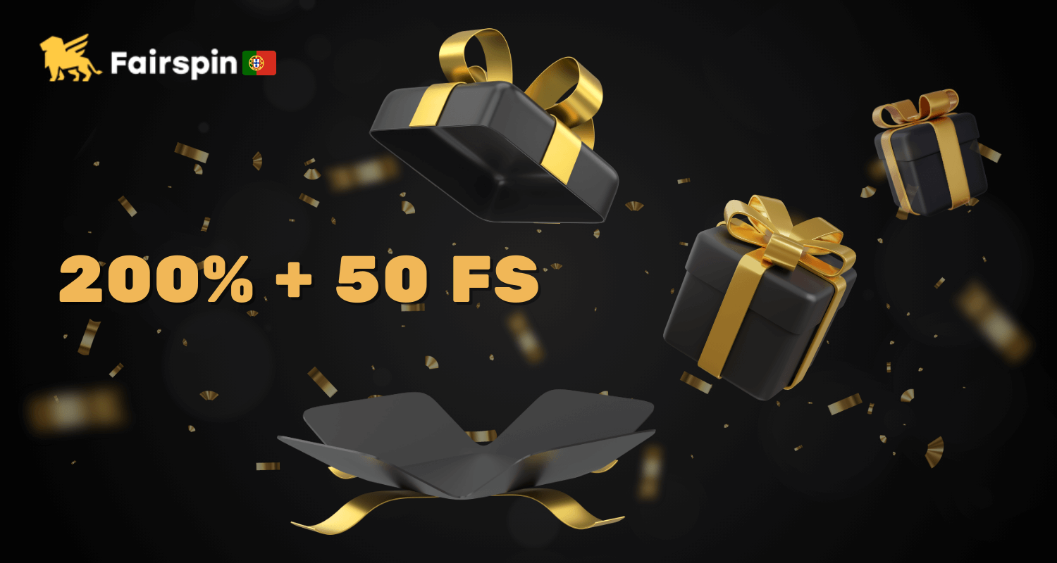 Quarto depósito com oferta especial: 200% de bónus + 50 rodadas grátis no Fairspin Casino Portugal