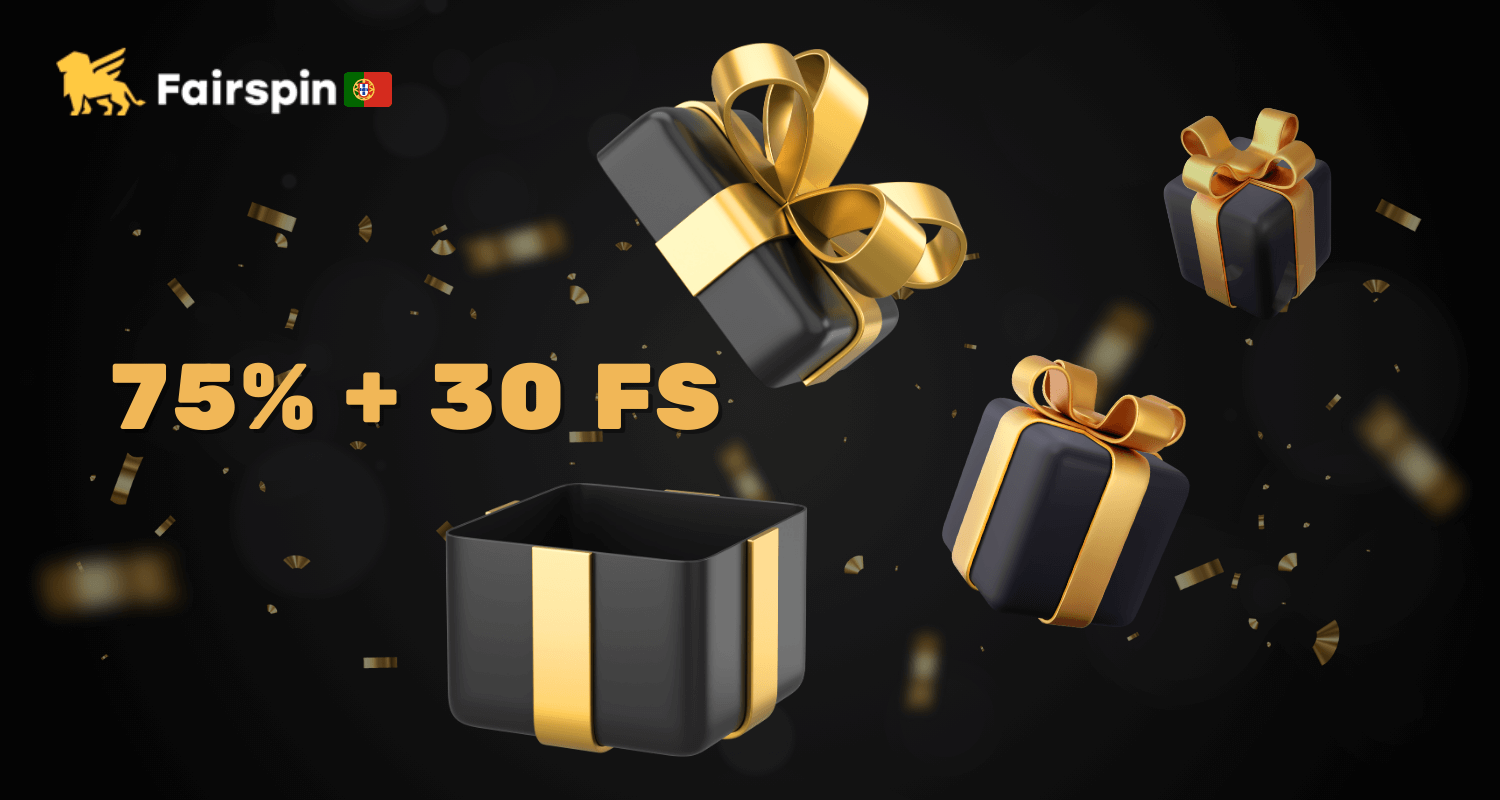 Oferta no segundo depósito: receba um bónus de 75% + 30 rodadas grátis no Fairspin Portugal