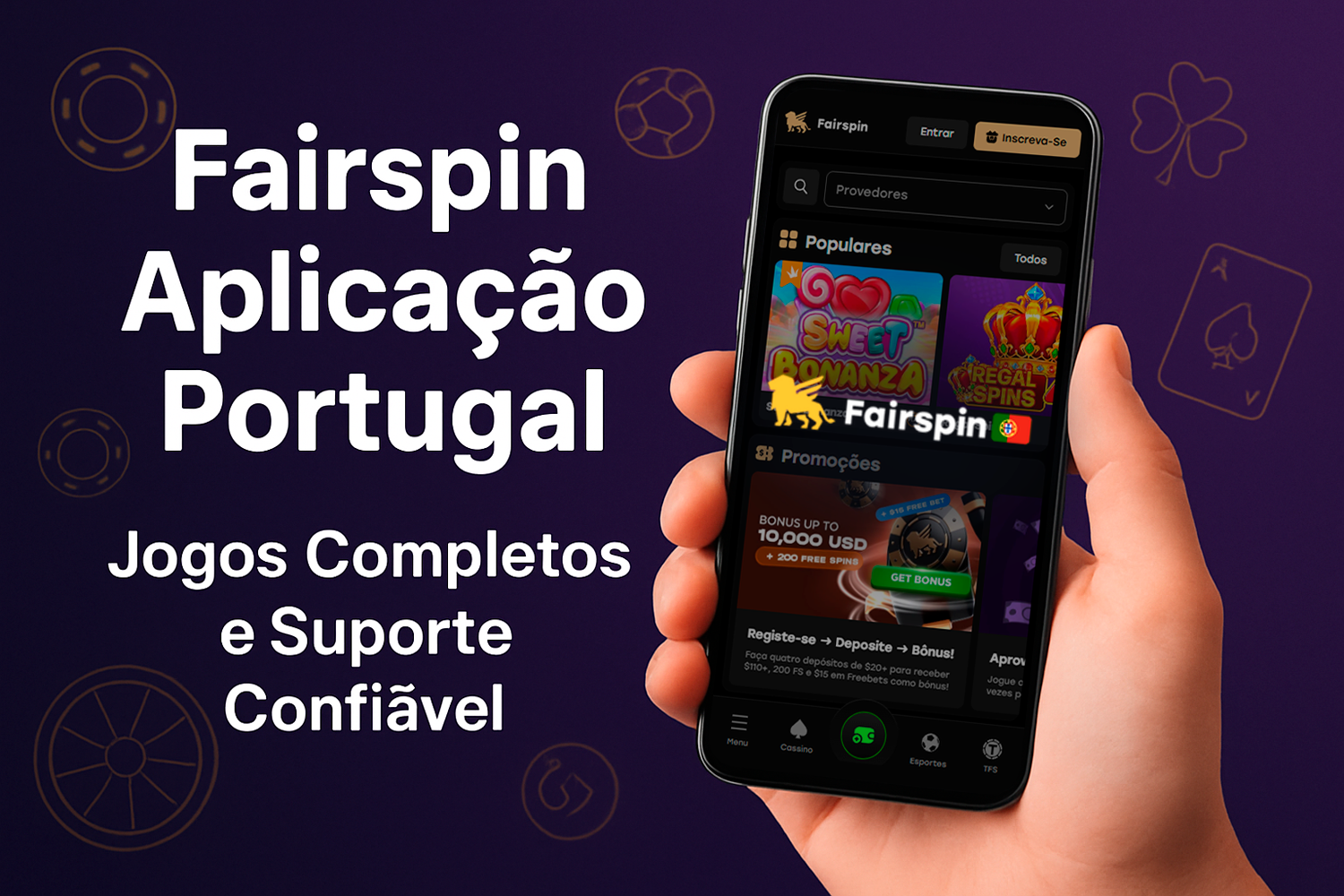 A aplicação Fairspin oferece muitas funcionalidades para os utilizadores de Portugal