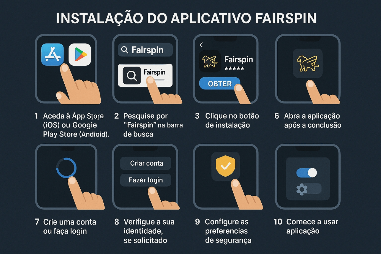 Para instalar as aplicações Fairspin, siga os passos abaixo